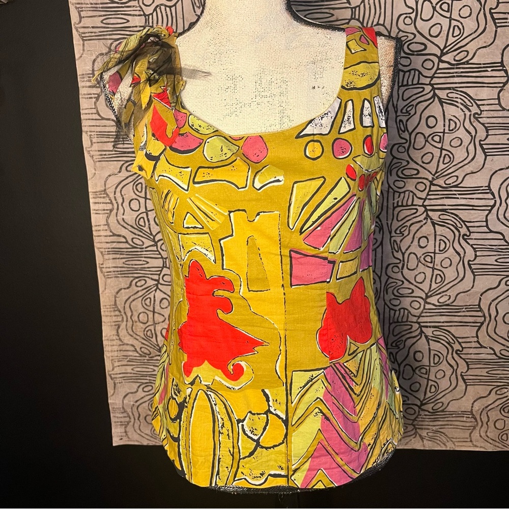 Anthropologie Edme & Esyllte sleeveless plantain top